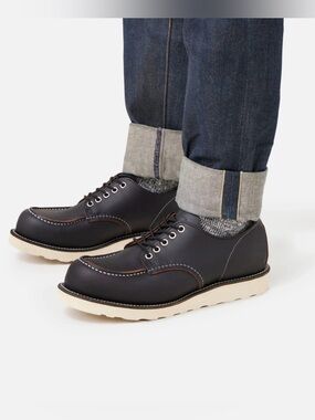 Red Wing Shop Moc men’s Oxford # 8090 Black Prairie Leather Sz 10.5 D